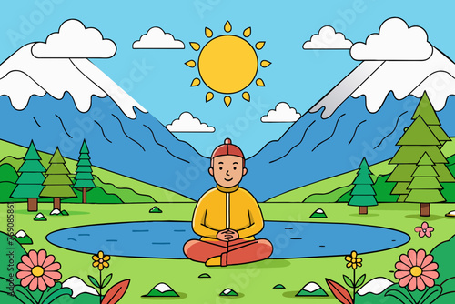  "Find your inner peace amidst the beauty of nature with our backgrounds."