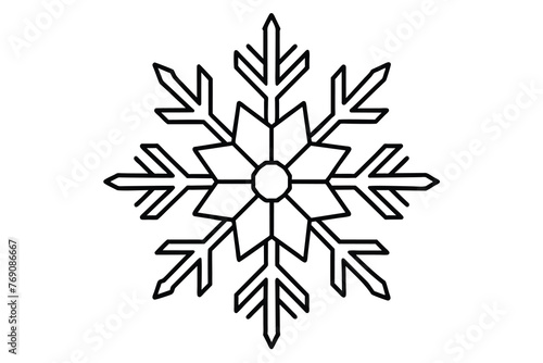 snowflakes shape collection line art illustration vector