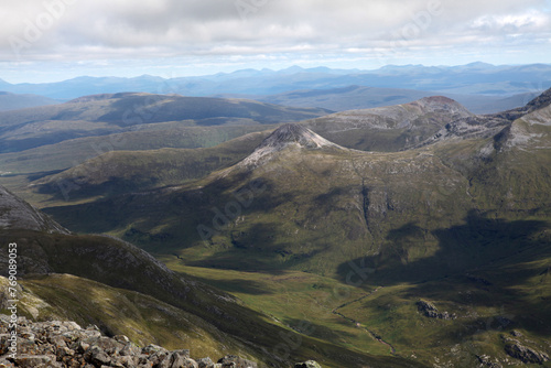 View from the ascent of Ben Nevis by the Carn Mor Dearg Arete - Fort William - Highlands - Scotland - UK