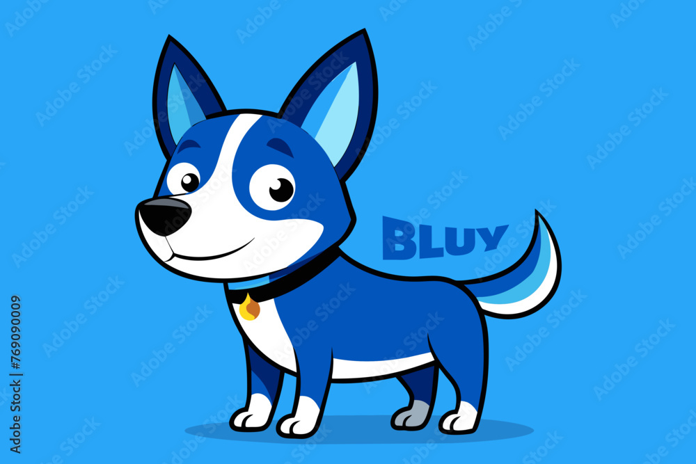 vector design of  the bluey