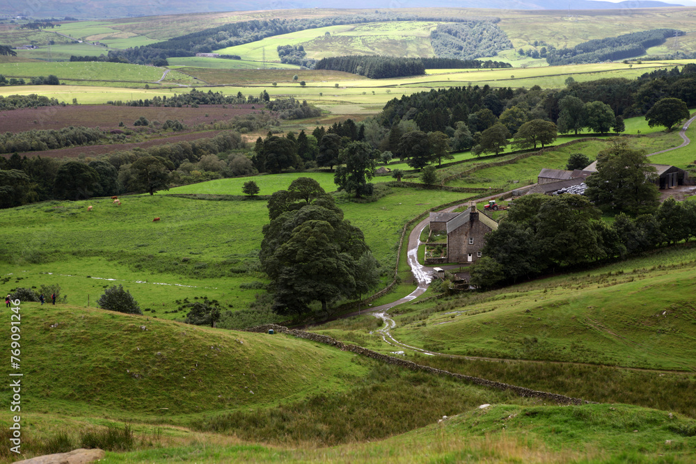 Along the Hadrian's wall between Gilsland and Twice Brewed - Northumberland - England - UK