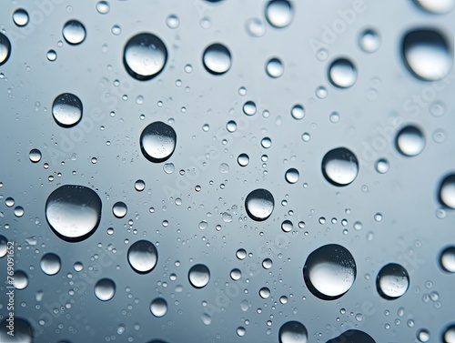 water droplets on all gray  matte background