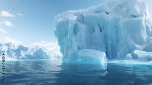 Crisis Concept: Global Warming and Melting Glaciers