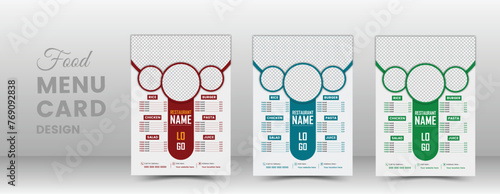 Fast food restaurant vector menu sketch template, Food menu flyer template, Set A4 menu, Fast food restaurant menu board vector template.