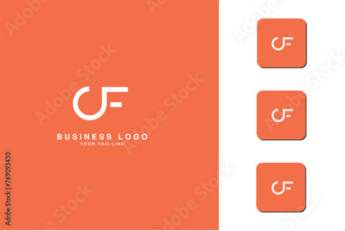 Alphabets  Letters CF, FC  Initials Logo Monogram
