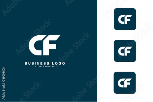 Alphabets  Letters CF, FC  Initials Logo Monogram