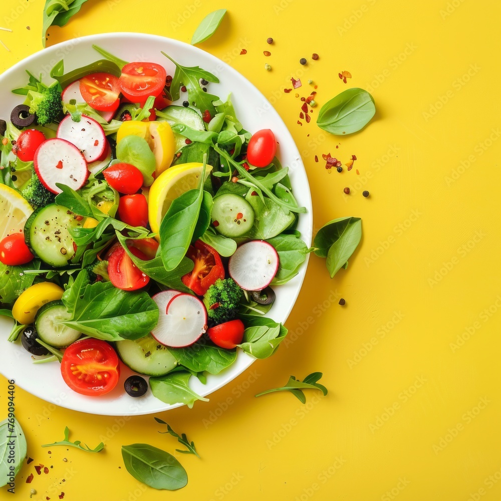 fresh vegetables salad background. fresh vegetables salad background.