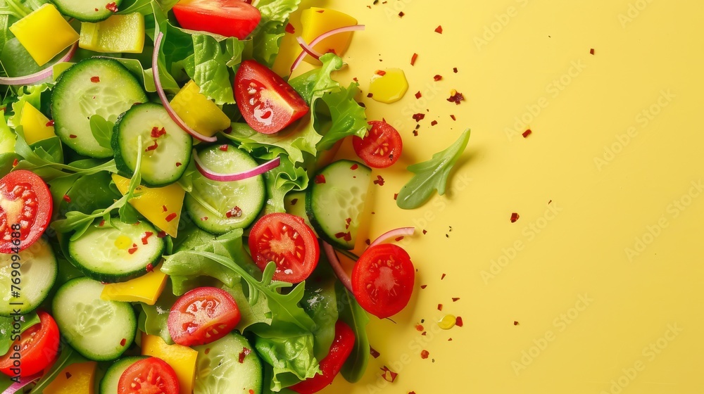 fresh vegetables salad background. fresh vegetables salad background.