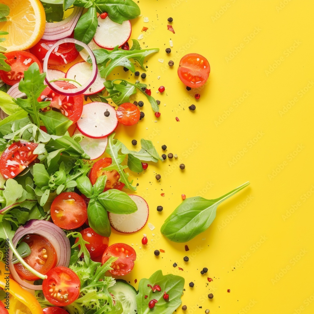 fresh vegetables salad background. fresh vegetables salad background.