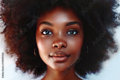 Portrait of african american woman with clean healthy skin