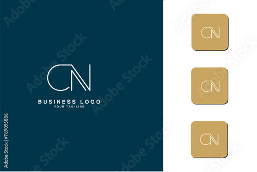 Alphabet Letters  CN, NC, C, N,   Initials Logo Monogram