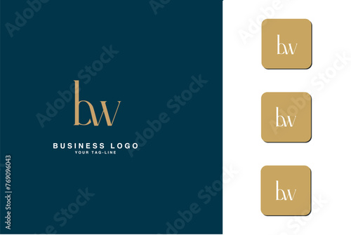 BW, WB, B, W, Abstract Letters Logo monogram