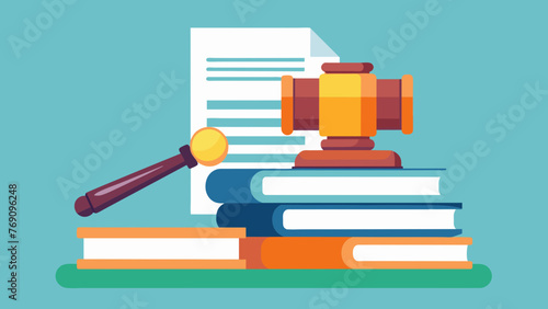 A gavel resting on top of a stack of legal documents symbolizing the decision and resolution of an employment law case.