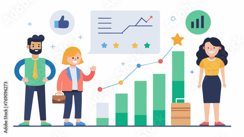 A slide with graphs and figures illustrating the impact of wellimplemented HR policies on employee satisfaction and retention rates.