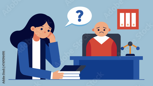 An individual stands before a judge with a look of worry on their face as they answer questions about their financial situation during a