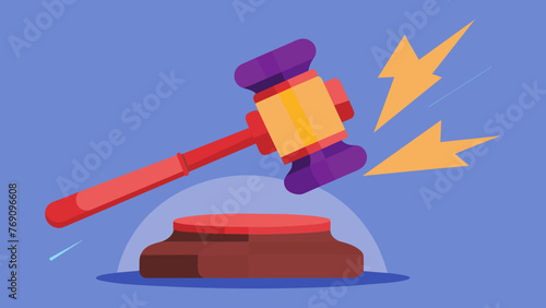 A blurred image of a gavel striking a sound block symbolizing the finality and gravity of the divorce decree.