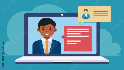 A laptop screen with a virtual chat window open showing a client typing their legal concerns to an online attorney for advice.