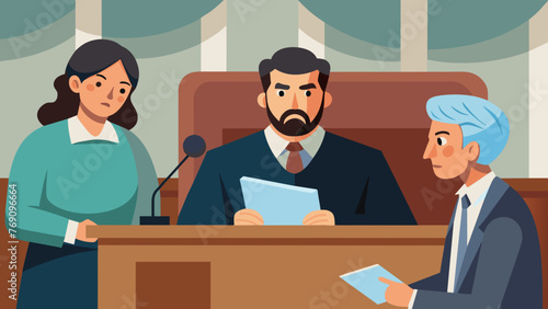 A courtroom sketch artist captures the facial expressions of the defendant and their lawyer during a trial.