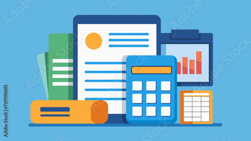 A calculator and ledger sheet symbolizing the financial ysis required for a bankruptcy filing and determination of repayment plans.