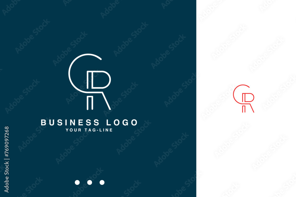 CR, RC, C, R, Abstract Letters Logo monogram