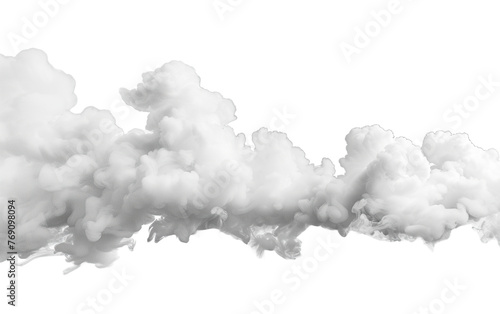 White smoke cloud isolated on white or transparent background