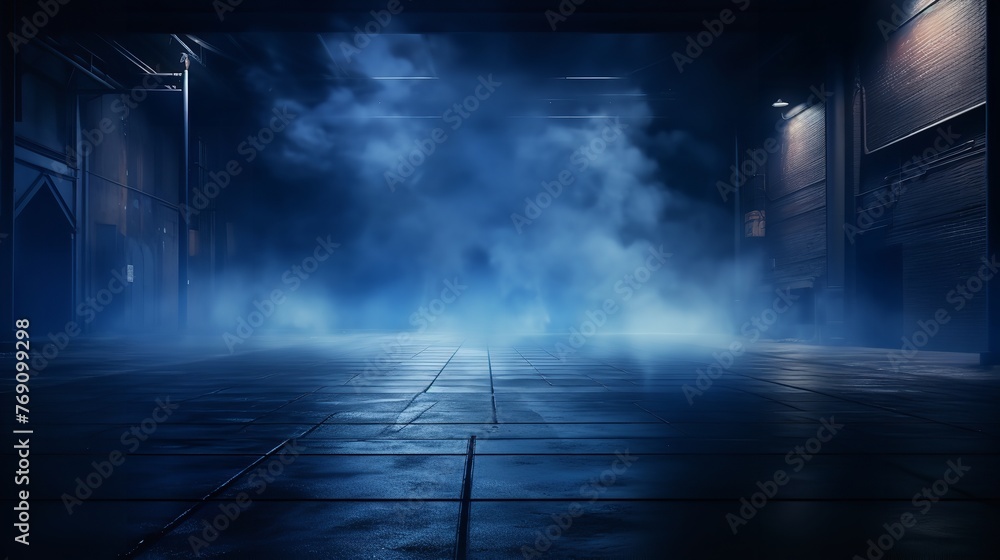 Dark Street Asphalt Abstract Dark Blue Background

