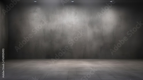 Empty Dark Abstract Cement Wall and Studio Room