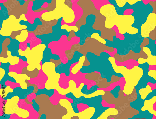 Arte abstrata Camuflagem colorida