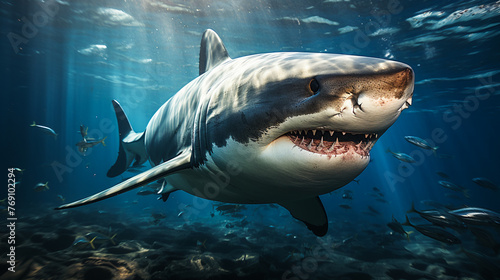 a majestic shark underwater © EwaStudio