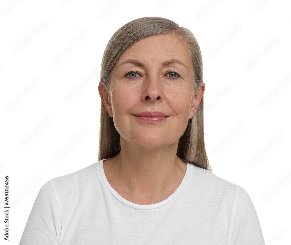 Beautiful woman with healthy skin on white background Beautiful woman with healthy skin on white background