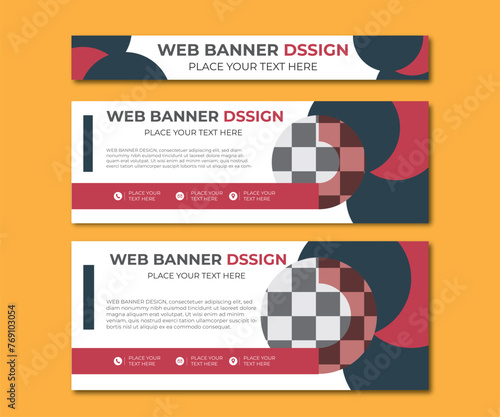 web banner design Modern web banner design 