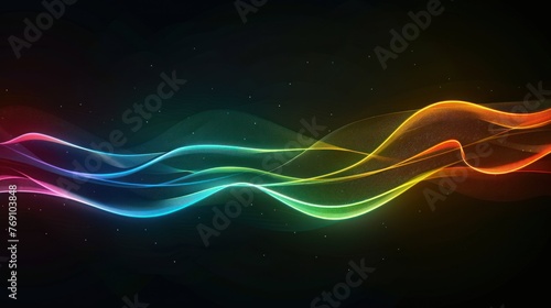 sound wave. futuristic abstract background blurred neon light curve movement,Abstract compilation lines on black background