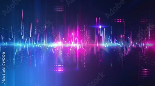 Sound wave . Dynamic vibration wallpaper.frequency modulation