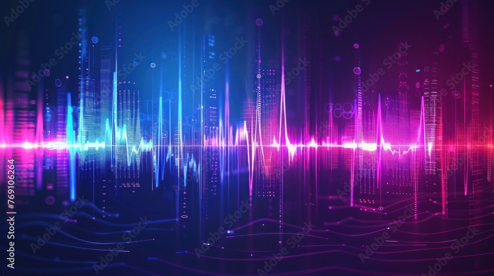 Sound wave . Dynamic vibration wallpaper.frequency modulation Sound wave . Dynamic vibration wallpaper.frequency modulation