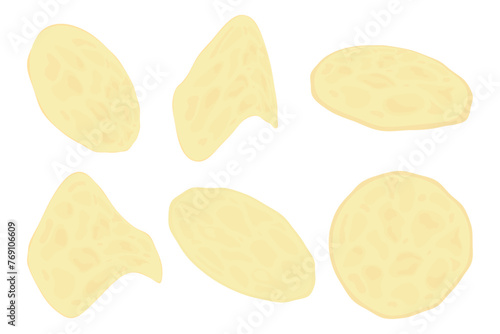 Tacos, Tortillas or Pancakes, Crepes Illustration Set