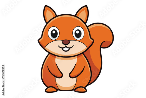 squirrel icon cartoon illustration vector
