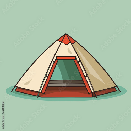 tent on a white background
