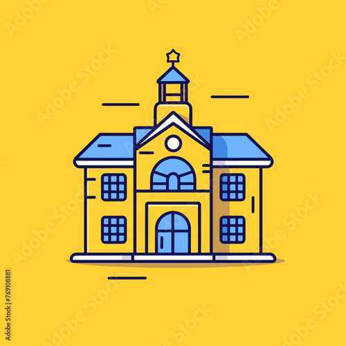 illustration of a house with a roof