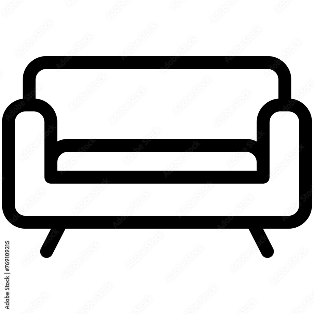 Minimal and modern sofa icon Minimal and modern sofa icon