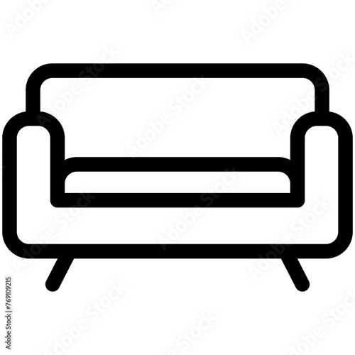 Minimal and modern sofa icon