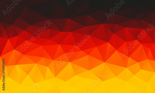 low poly german flag vector illustration 