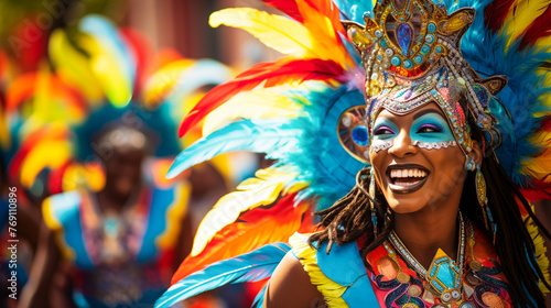 Colorful Carnival. Vibrant Parades And Costumes. © EwaStudio