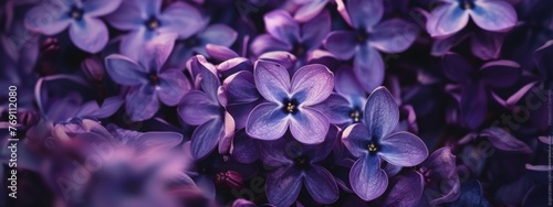 Macro background of spring lilac violet flowers. Abstract floral backdrop. Spring concept © JovialFox