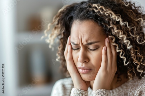 Woman with severe headache