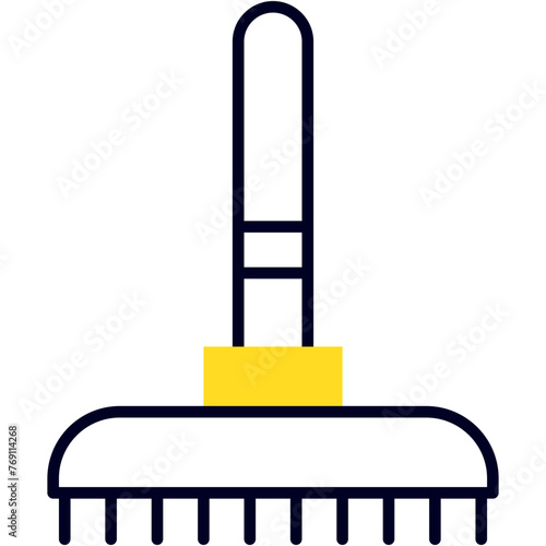 gardening, grass, rake, tool, work Icon