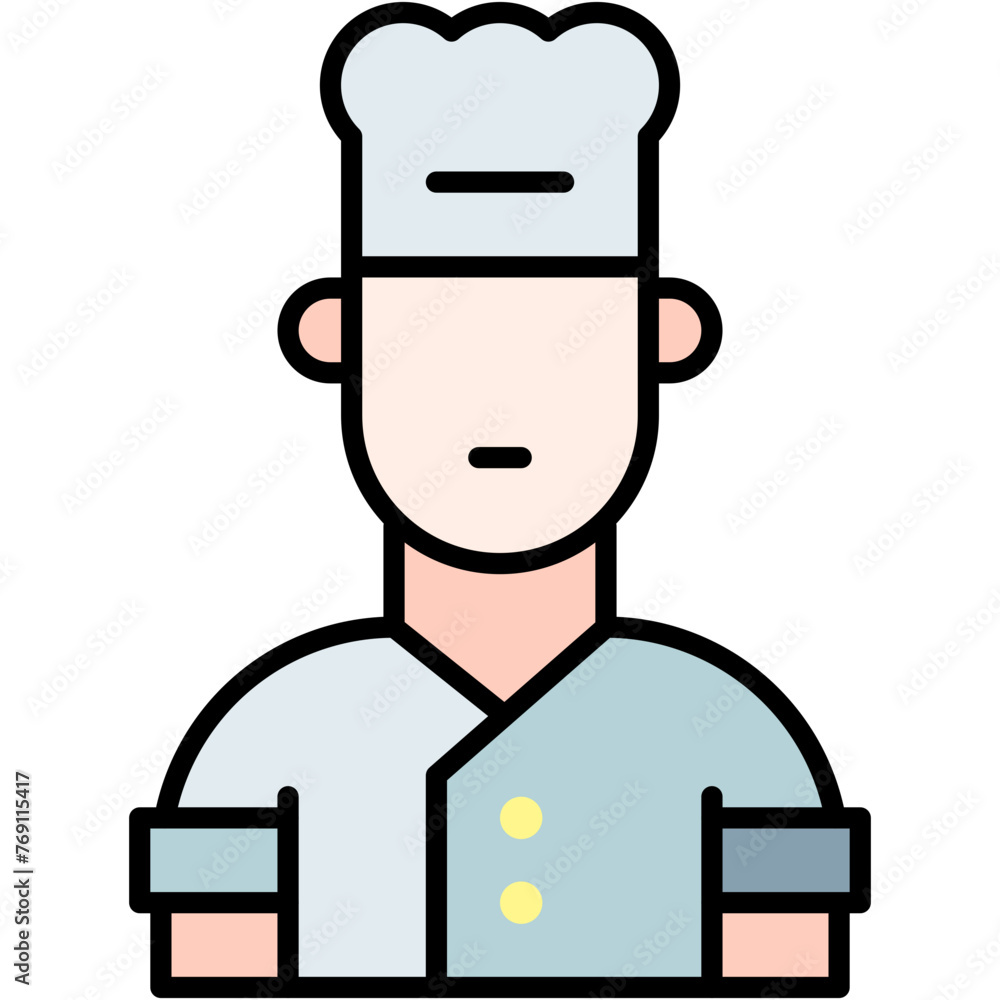 Chefs, cook, avatar, hat, kitchen Icon