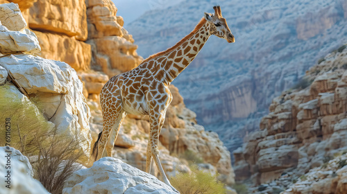 Giraffe in the Mountain