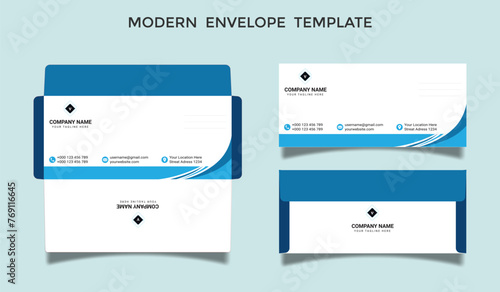 Envelope templates design for corporate company