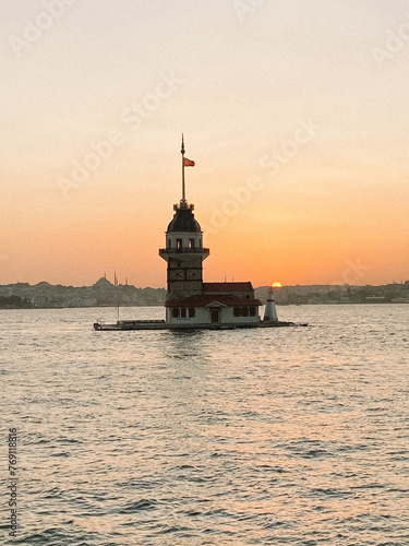 lighthouse at sunset