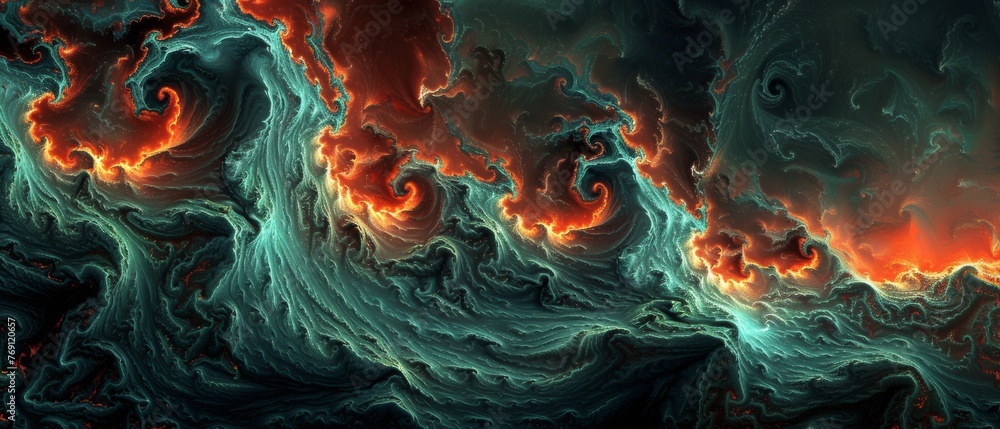 ocean wave image with colorful swirls on its bottom ocean wave image with colorful swirls on its bottom